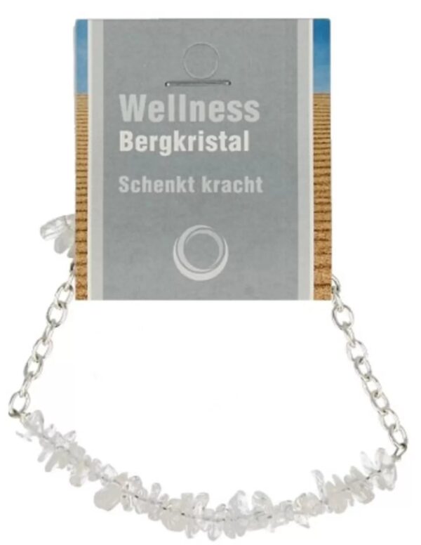Bergkristal bar armband + kaart