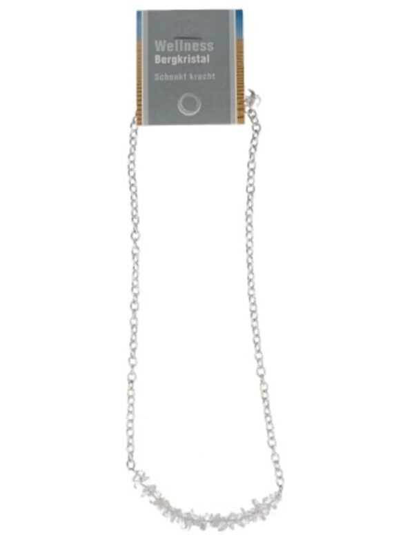 Bergkristal bar ketting + kaart