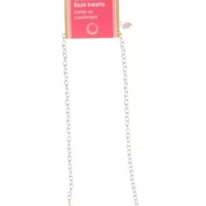 Roze kwarts bar ketting + kaart