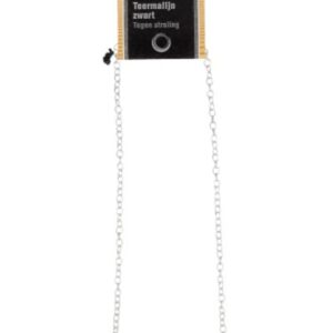 Toermalijn zwart bar ketting + kaart