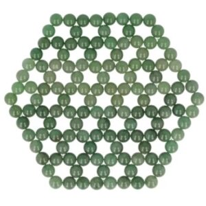 Aventurijn groen levensbloem onderzetter / mat