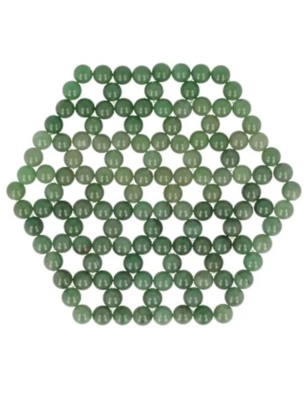 Aventurijn groen levensbloem onderzetter / mat