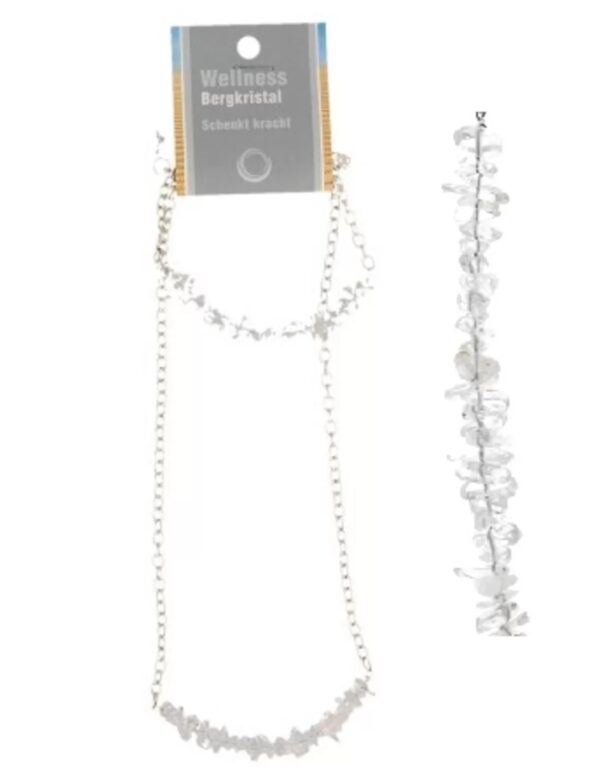 Bergkristal bar sieraden combi
