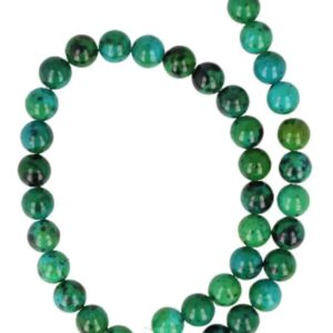 Chrysokolla kralen streng 10 mm (bijgekleurd)