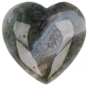 Agaat mos edelsteen hart 30 mm