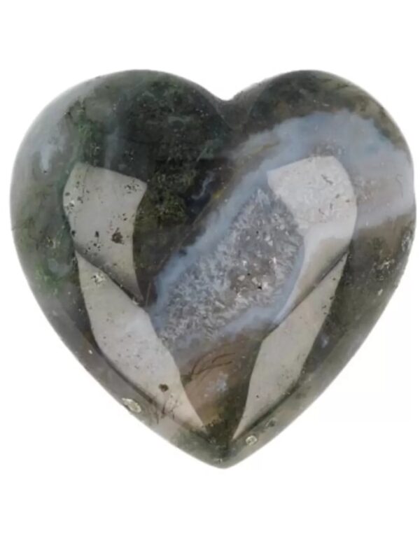 Agaat mos edelsteen hart 30 mm