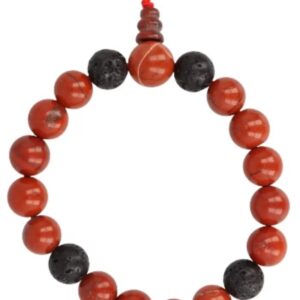 Jaspis rood powerbead mannen armband