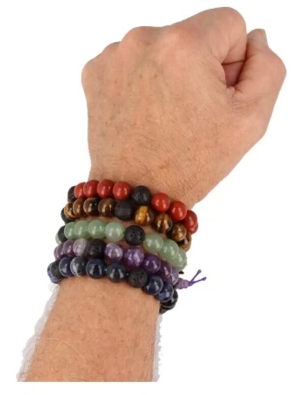 Tijgeroog powerbead mannen armband - Image 3