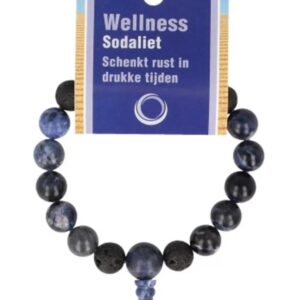 Sodaliet powerbead mannen + kaart 21 cm