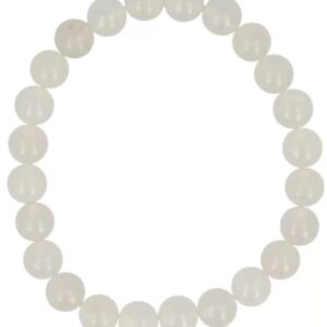 Jade wit kralenarmband 8 mm