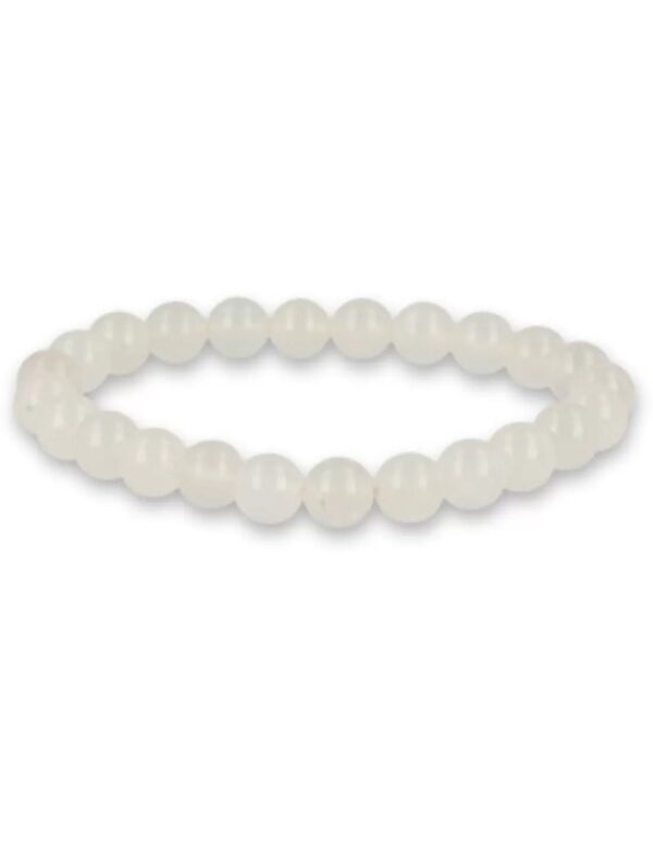 Jade wit kralenarmband 8 mm - Image 2