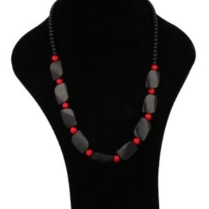 Ketting Onyx / Koraal (imitatie)