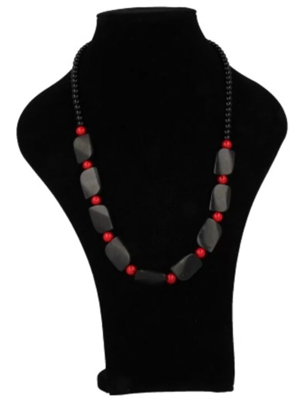 Ketting Onyx / Koraal (imitatie)