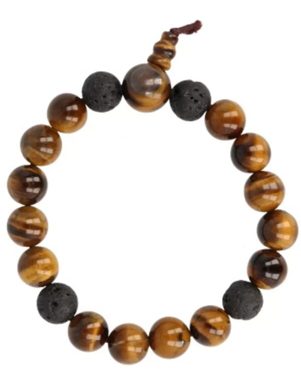 Tijgeroog powerbead mannen - extra lange armband