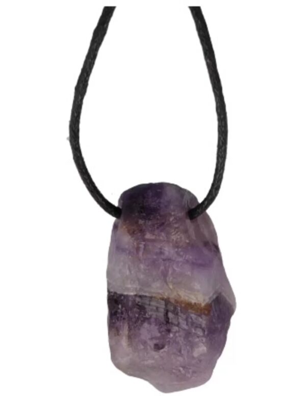 Amethist ruwe hanger aan koord - Image 2