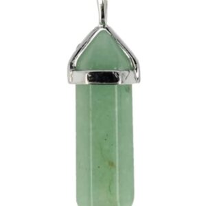 Aventurijn groen dubbeleinder hanger
