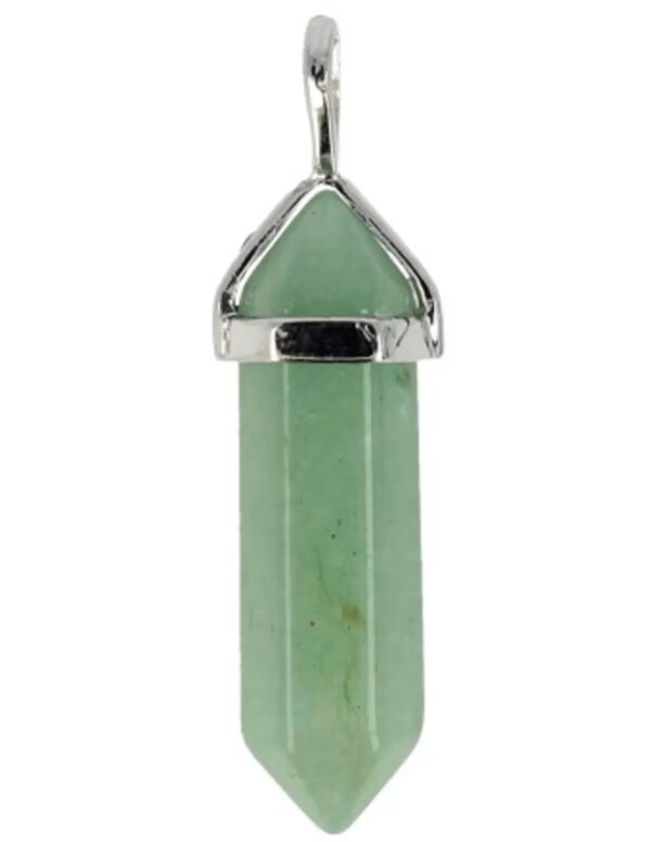 Aventurijn groen dubbeleinder hanger