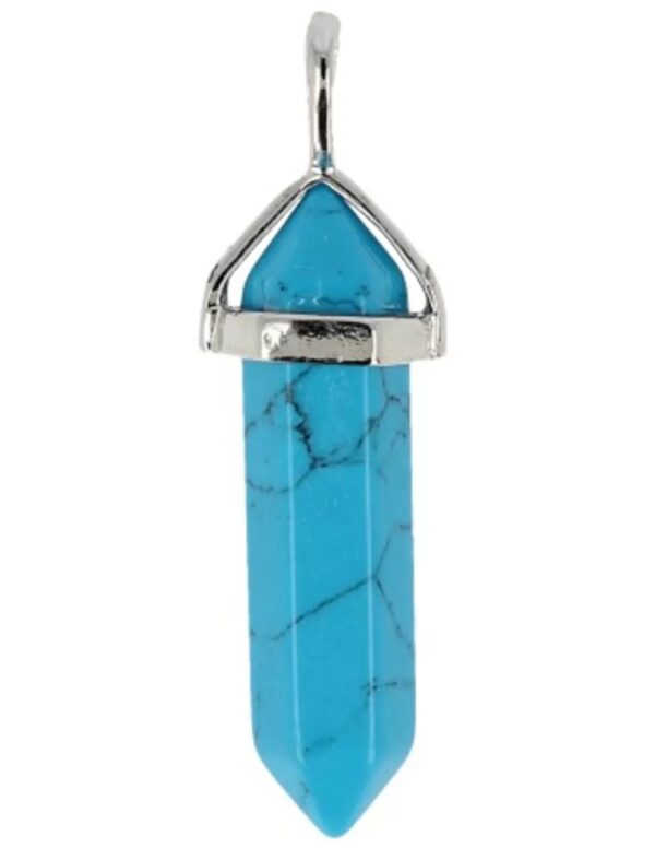 Howliet blauw dubbeleinder hanger (gekleurd)