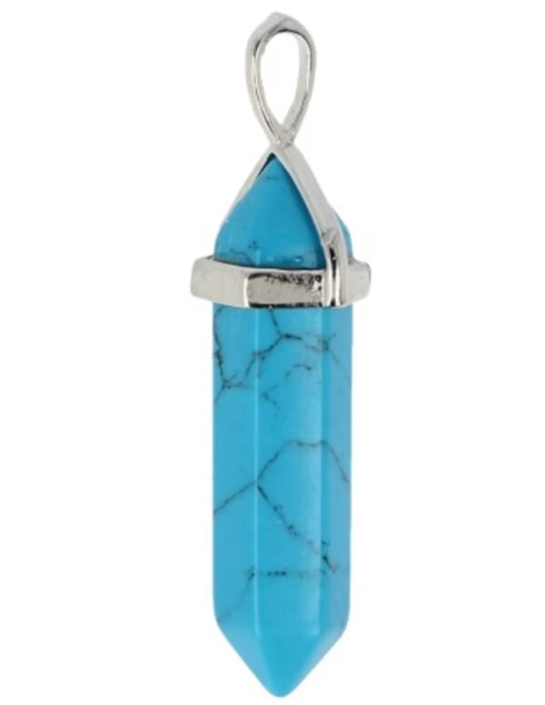 Howliet blauw dubbeleinder hanger (gekleurd) - Image 2