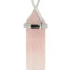 Roze kwarts dubbeleinder hanger - Image 2