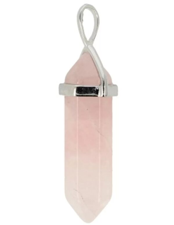 Roze kwarts dubbeleinder hanger - Image 2