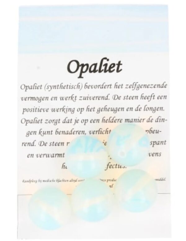 Opaliet kralen 18 mm (synth) - 5 st.