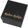 Verpakkingsdoosje zwart 75 x 75 mm met logo