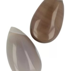 Agaat grijs edelsteen druppel hanger
