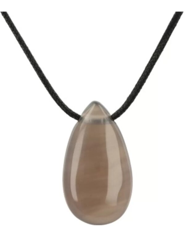 Agaat grijs edelsteen druppel hanger - Image 3