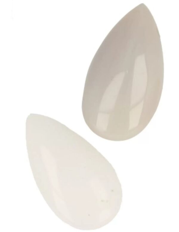 Jade wit edelsteen druppel hanger