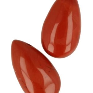 Jaspis rood edelsteen druppel hanger