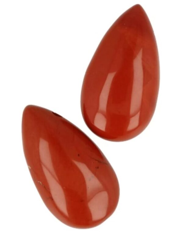 Jaspis rood edelsteen druppel hanger