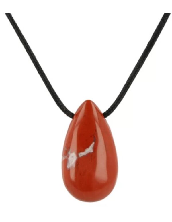 Jaspis rood edelsteen druppel hanger - Image 3