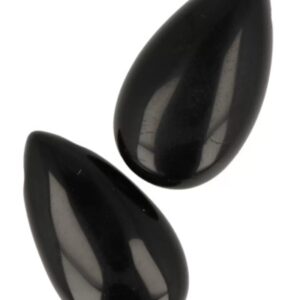 Obsidiaan zwart edelsteen druppel hanger