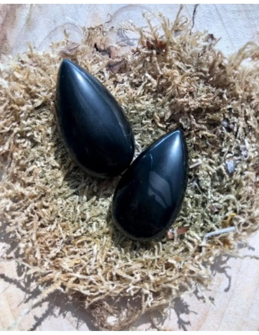 Obsidiaan zwart edelsteen druppel hanger - Image 4