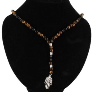 Tijgeroog / Onyx edelsteen ketting mannen