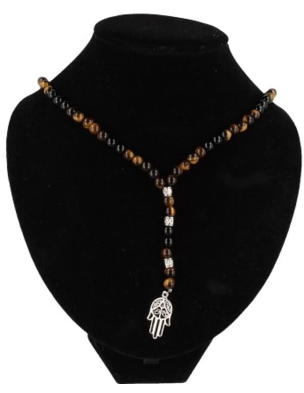 Tijgeroog / Onyx edelsteen ketting mannen