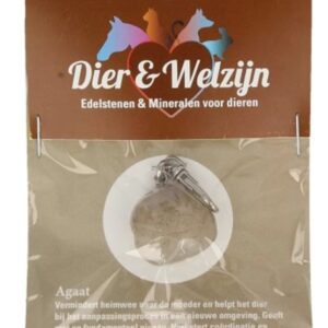 Agaat grijs halsband hanger Dier & Welzijn