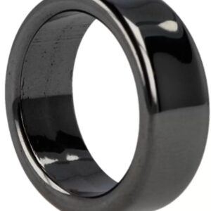 Hematiet edelsteen ring plat 8 mm - 17