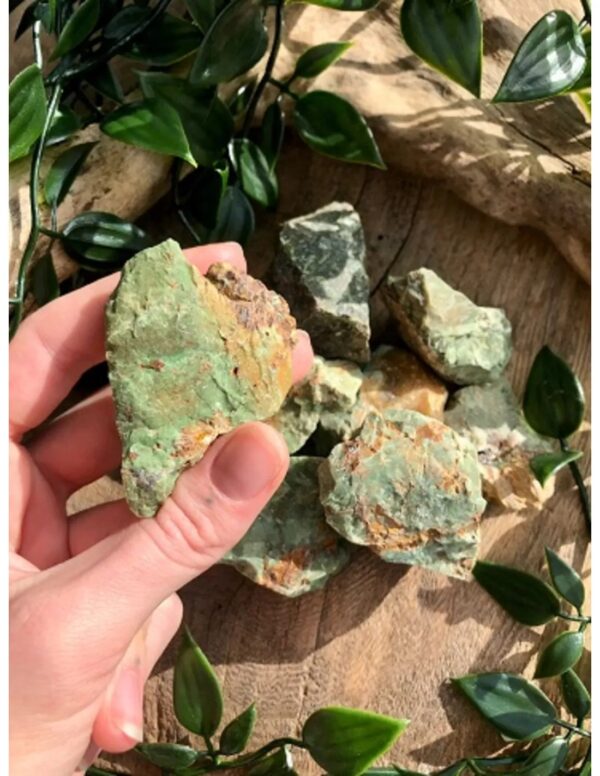 Chrysopraas, ruwe brokjes, p/kg - Image 4