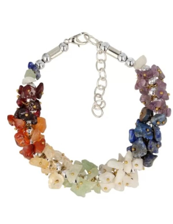 Chakra splitarmband cluster met sluiting