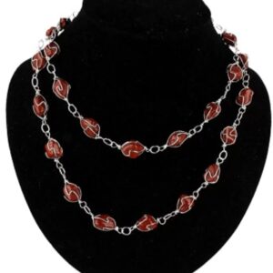 Jaspis rood ketting edelsteen wire