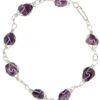 Amethist armband / enkelband edelsteen wire