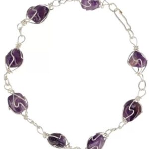 Amethist armband / enkelband edelsteen wire