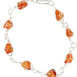 Carneool armband / enkelband edelsteen wire