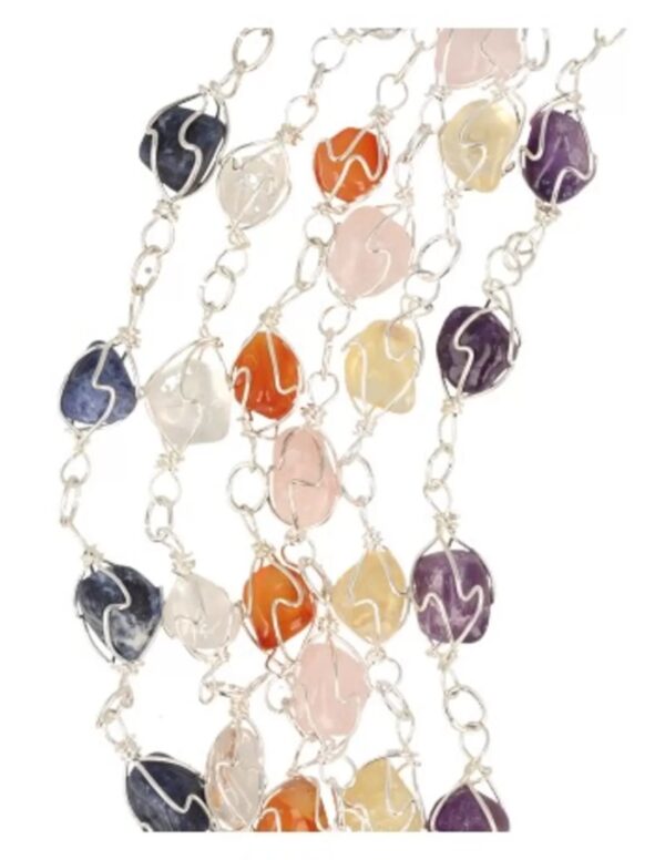 Roze kwarts armband / enkelband edelsteen wire - Image 3
