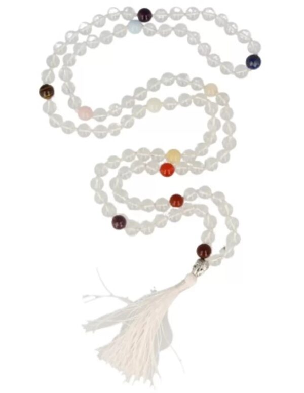Chakra Bergkristal mala ketting