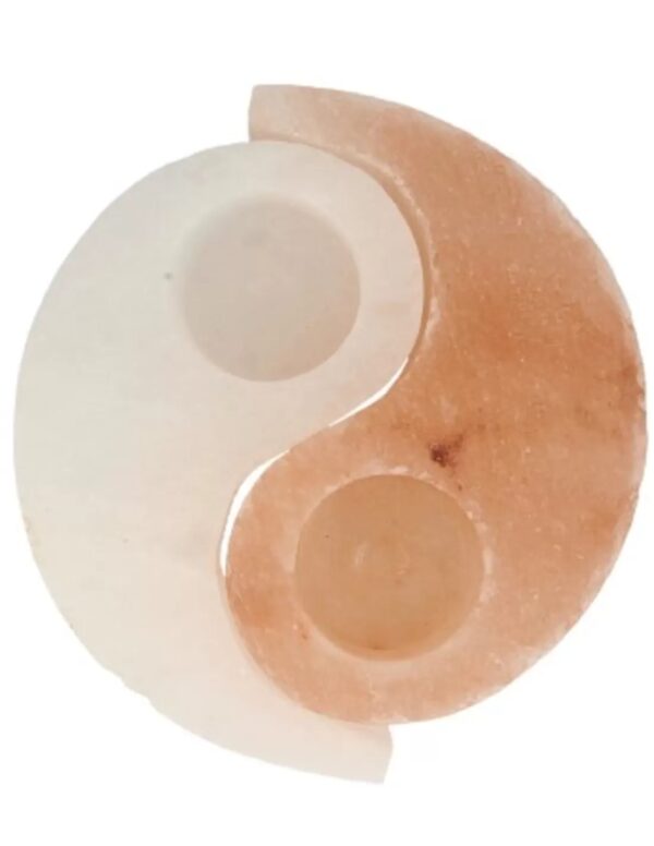 Zoutsteen yin yang theelichthouder - Image 2