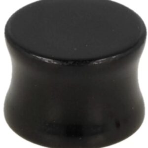 Plug oorpiercing 16 mm Obsidiaan zwart