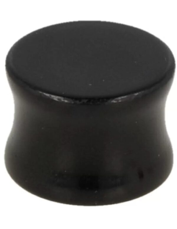 Plug oorpiercing 16 mm Obsidiaan zwart